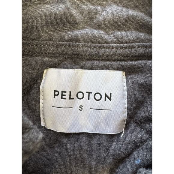 Peloton Women’s Blue Gray Quilted Together We Go Far Jacket Button Size Small - Picture 3 of 7